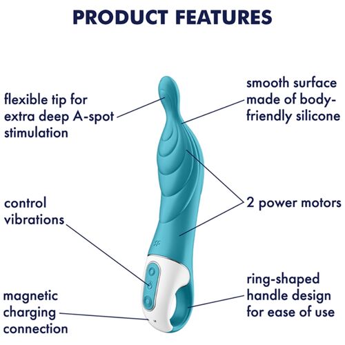 SATISFYER - AMAZINGA 2 VIBRADOR PUNTO A TURQUES