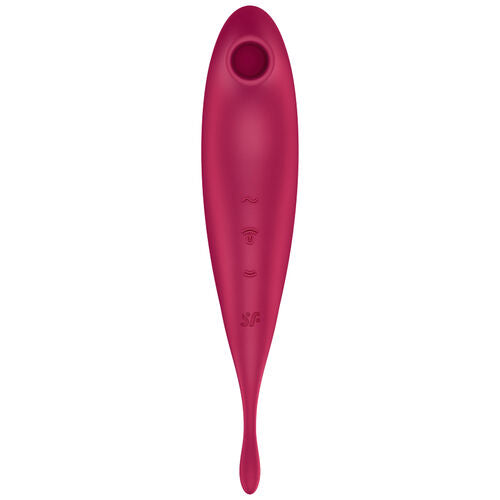 SATISFYER - TWIRLING PRO+ ESTIMULADOR Y VIBRADOR APP ROJO