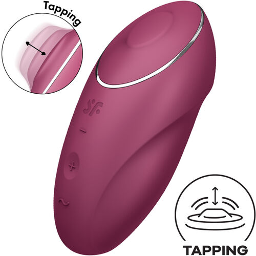 SATISFYER - TAP & CLIMAX 2 VIBRADOR & ESTIMULADOR ROJO