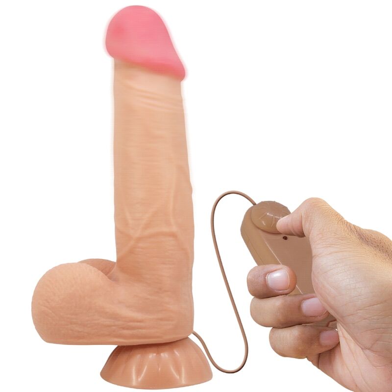 PRETTY LOVE - SLIDING SKIN SERIES DILDO REALISTICO CON VENTOSA PIEL DESLIZANTE CONTROL REMOTO NATURAL 21.8 CM