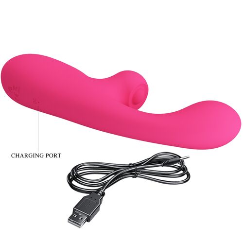 Pretty Love Skylar Vibrador Rabbit Rosa Estimulador Doble Recargable