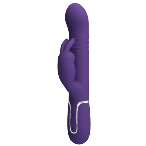 Pretty Love Coale Vibrador Rabbit 4 en 1 Morado – Rotación, Empuje y Doble Estimulación