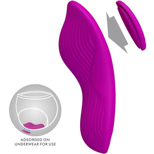 PRETTY LOVE Romario – Estimulador lay-on de clítoris con control remoto (rosa)