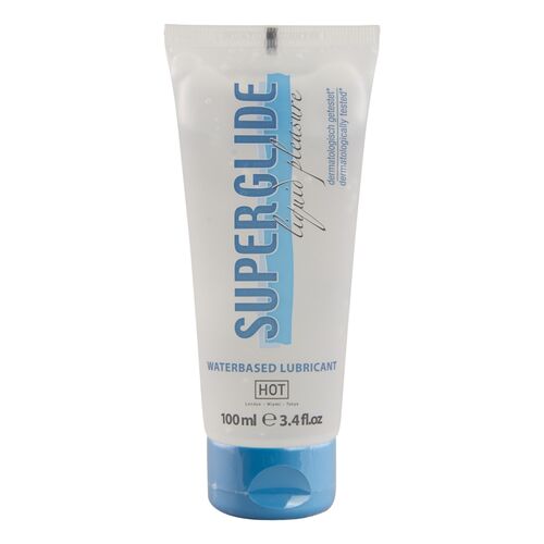 HOT Superglide Liquid Pleasure Lubricante Base Agua 100 ml – Larga Duración