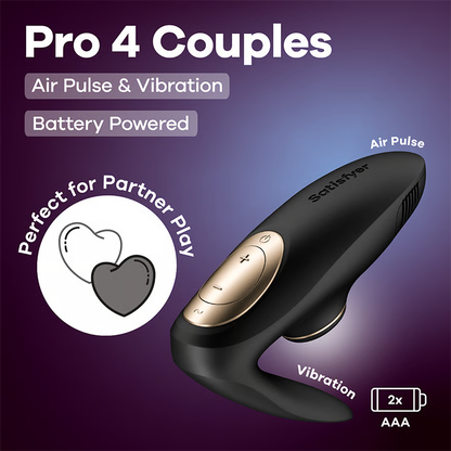 SATISFYER Pro 4 Couples vibrador para parejas con Air Pulse