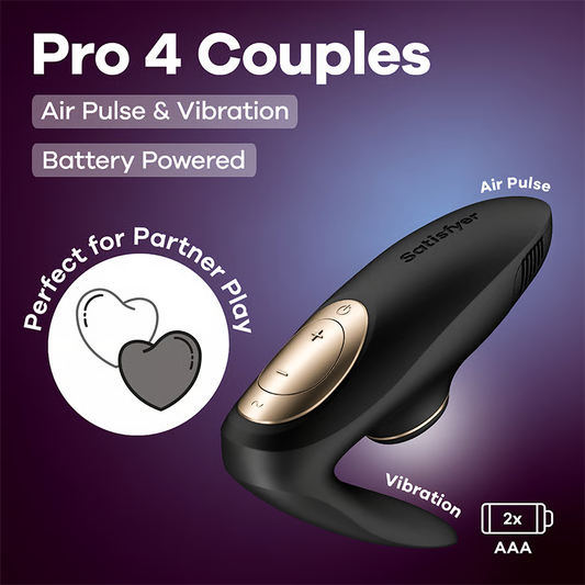 SATISFYER Pro 4 Couples vibrador para parejas con Air Pulse
