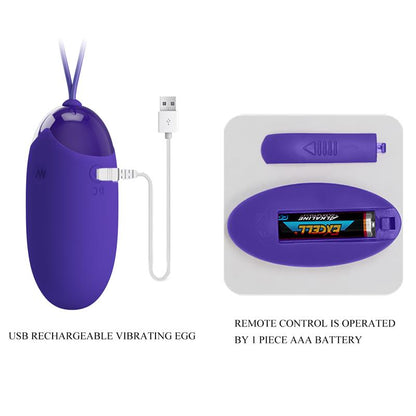 Pretty Love Berger Youth Huevo Vibrador con Control Remoto Recargable