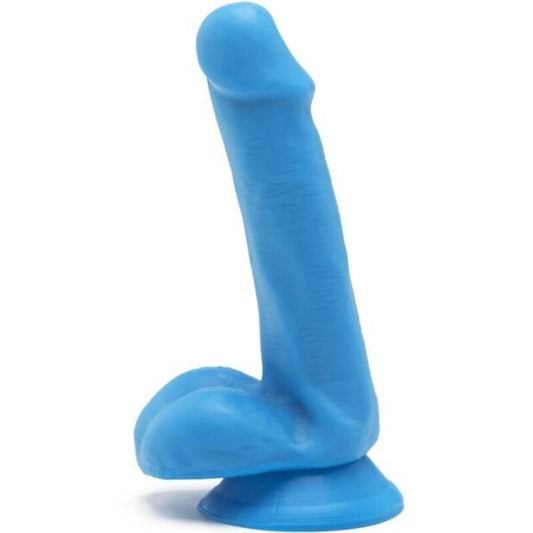 GET REAL - HAPPY DICKS DILDO 12 CM CON TESTÖCULOS AZUL