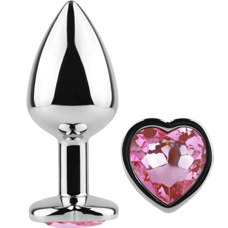 SECRETPLAY - METAL BUTT PLUG CORAZàN FUCSIA TALLA S 7 CM