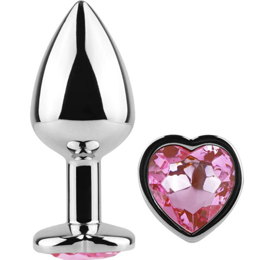 SECRETPLAY - METAL BUTT PLUG CORAZàN FUCSIA TALLA S 7 CM
