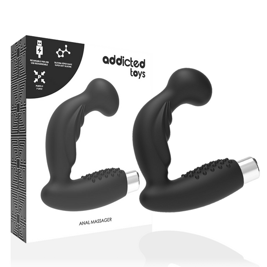 ADDICTED TOYS - VIBRADOR PROSTATICO RECARGABLE MODEL 3 - NEGRO
