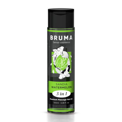 Bruma Aceite de Masaje Premium Efecto Calor Sandía 3 en 1 – 100 ml