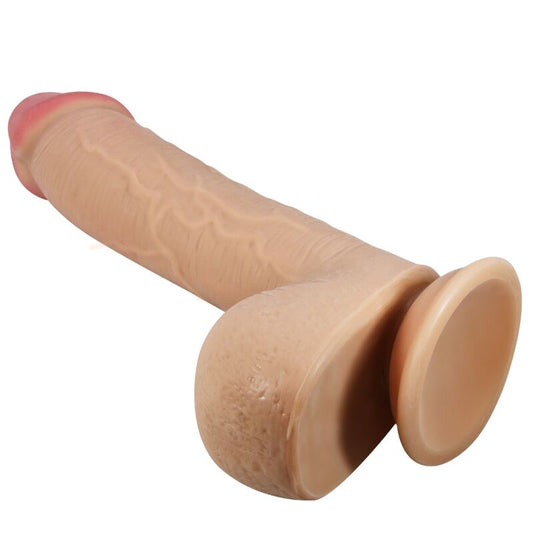 PRETTY LOVE - SLIDING SKIN SERIES DILDO REALISTICO CON VENTOSA PIEL DESLIZANTE NATURAL 23.4 CM