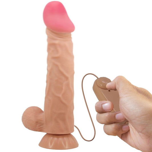 PRETTY LOVE - SLIDING SKIN SERIES DILDO REALISTICO CON VENTOSA PIEL DESLIZANTE CONTROL REMOTO NATURAL 24 CM
