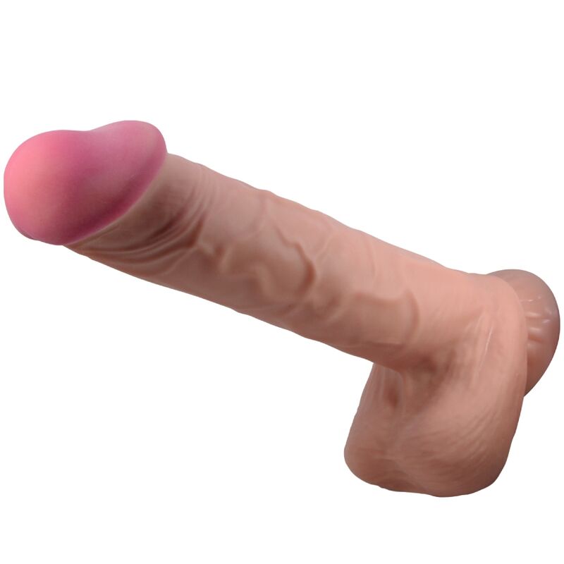 PRETTY LOVE - SLIDING SKIN SERIES DILDO REALISTICO CON VENTOSA PIEL DESLIZANTE MORENO 26 CM