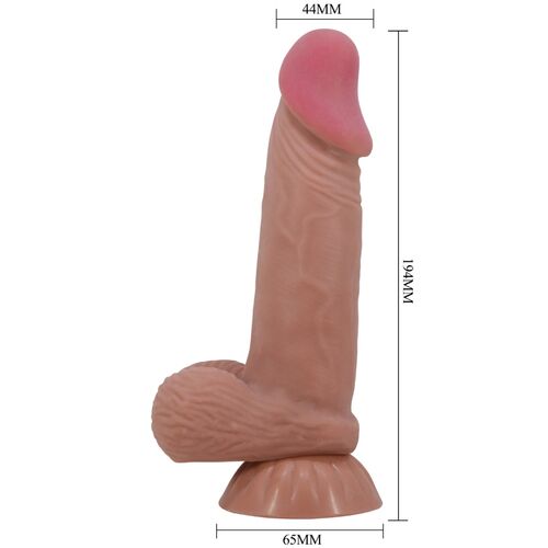 PRETTY LOVE Sliding Skin Series - Dildo Realista 19,4 cm con Ventosa
