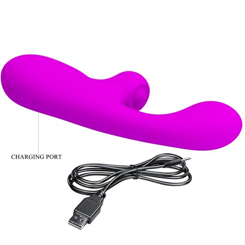 Pretty Love Skylar Vibrador Rabbit Púrpura Doble Estimulación Recargable