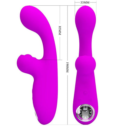 Pretty Love Skylar Vibrador Rabbit Púrpura Doble Estimulación Recargable