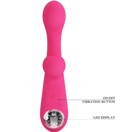 Pretty Love Skylar Vibrador Rabbit Rosa Estimulador Doble Recargable