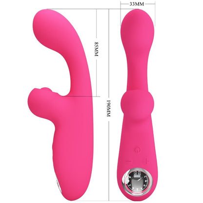 Pretty Love Skylar Vibrador Rabbit Rosa Estimulador Doble Recargable