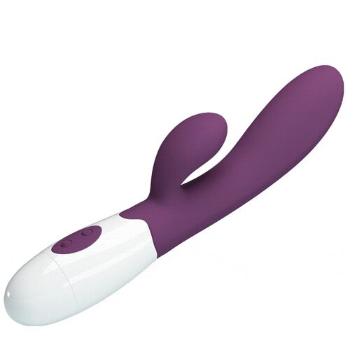 Pretty Love Alvis Vibrador Rabbit Punto G y Clítoris 30 Modos Silicona Suave Morado