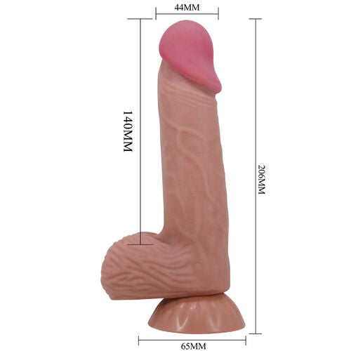 PRETTY LOVE Sliding Skin - Dildo Realístico TPR 20,6 cm Moreno