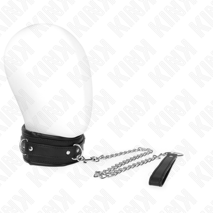 KINK Collar BDSM con Correa 65 cm Pesado Ajustable 36.5–50 cm
