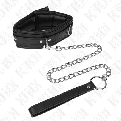 KINK Collar BDSM con Correa 65 cm Pesado Ajustable 36.5–50 cm