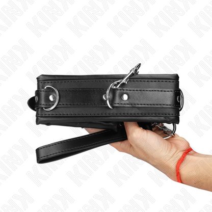 KINK Collar BDSM con Correa 65 cm Pesado Ajustable 36.5–50 cm