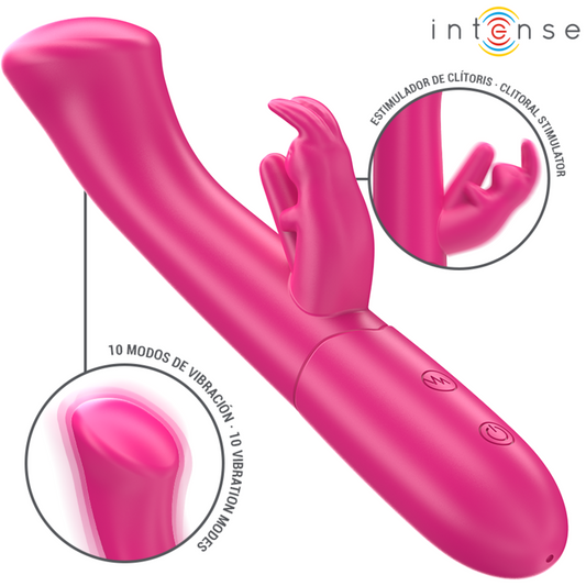 INTENSE - JULIETA VIBRADOR RABBIT 18;6 CM 10 VIBRACIONES ROSA