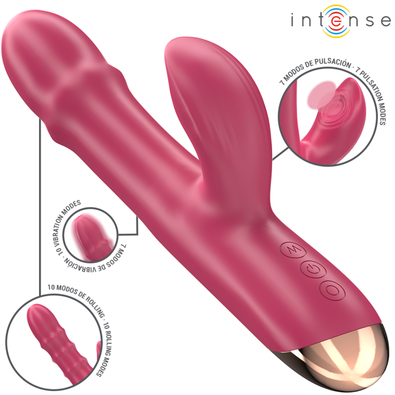 INTENSE - CHLOE VIBRADOR MULTIFUNCIàN 3 EN 1 ROJO