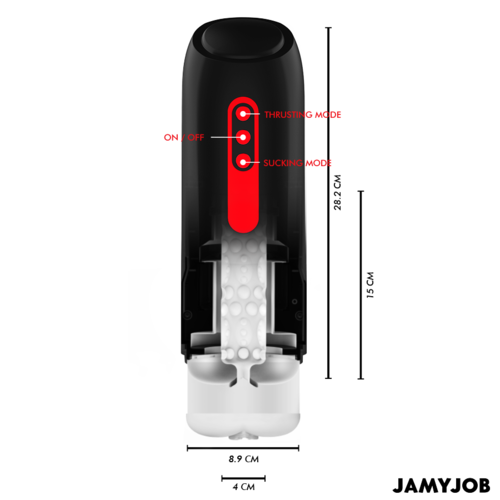 Jamyjob Phantom Masturbador Automático con Succión y Empuje Recargable