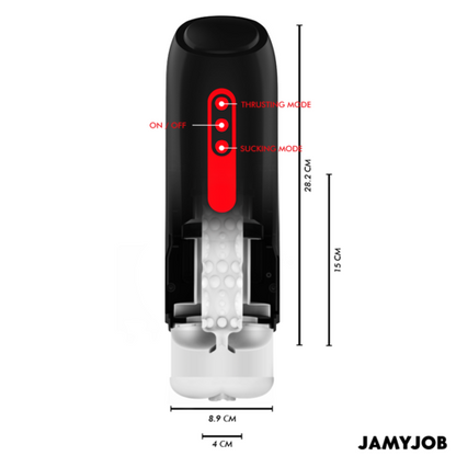 Jamyjob Phantom Masturbador Automático con Succión y Empuje Recargable