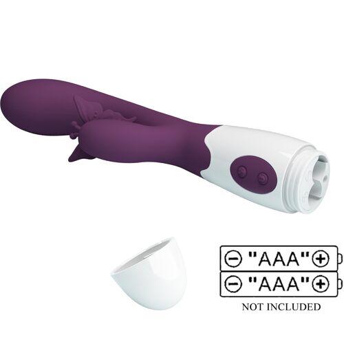 Pretty Love Butterfly Kiss Vibrador Rabbit Estimulador Punto G y Clítoris 30 Modos Morado