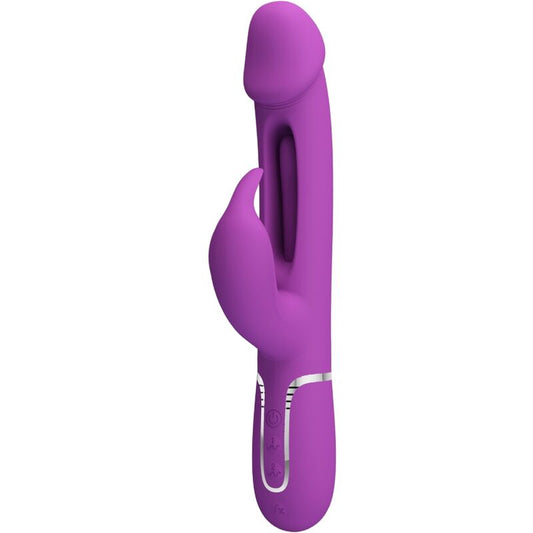 PRETTY LOVE - KAMPAS VIBRADOR RABBIT MULTIFUNCIàN 3 EN 1 MORADO
