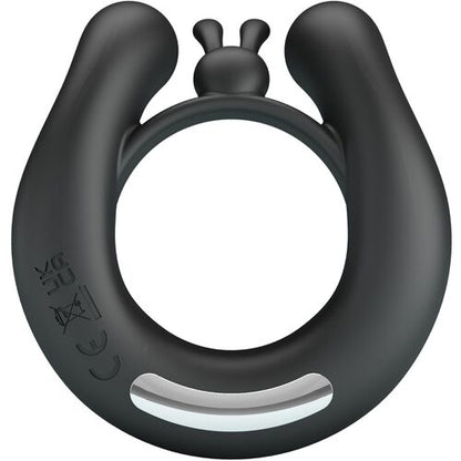 PRETTY LOVE - DAHLIA ANILLO VIBRADOR + ESTIMULADOR DE CLÍTORIS 12 VIBRACIONES NEGRO