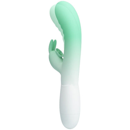 Pretty Love Cerberus Vibrador Rabbit Efecto Lengua 30 Vibraciones Silicona Verde