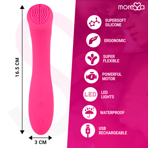 MORESSA - CELSO MASAJEADOR DUO PUNTO G Y SUERO PELVICO PREMIUM SILICONE RECARGABLE