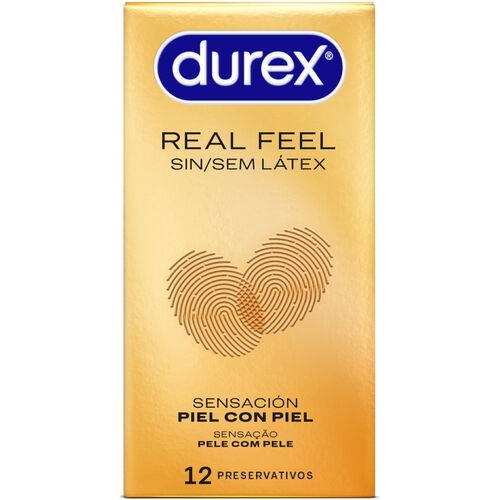 DUREX Real Feel preservativos sin látex efecto piel con piel 12 unidades