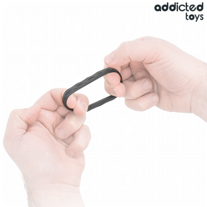 ADDICTED TOYS Set Anillos para Pene Texturizados de Silicona – 4 Tamaños