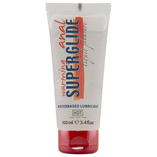HOT Anal Superglide Warming Lubricante Anal Base Agua Efecto Calor 100 ml