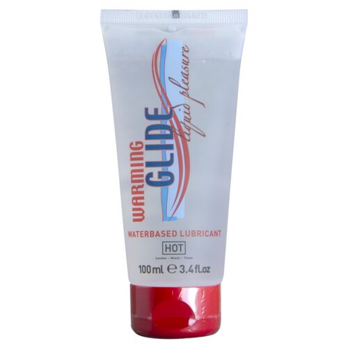 HOT Warming Glide Liquid Pleasure Lubricante Base Agua Efecto Calor 100 ml