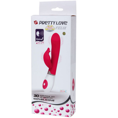 Pretty Love Felix Vibrador Rabbit Control por Voz 30 Modos Silicona