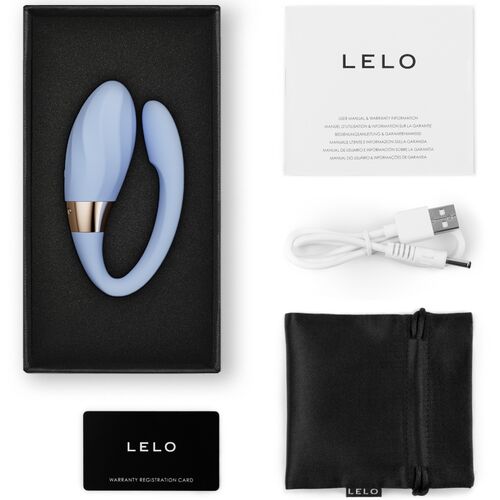 LELO Tiani Twist Vibrador para Parejas Recargable Impermeable Celeste