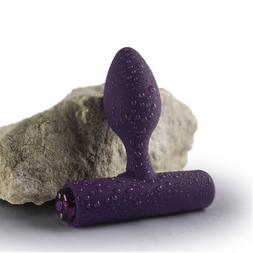 Plug anal vibrador fino recargable Rocks-Off Nova Solaris violeta – 16 funciones