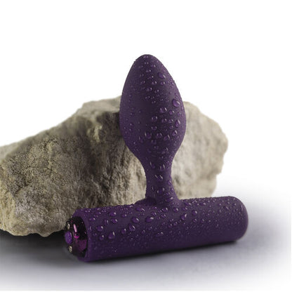 Plug anal vibrador fino recargable Rocks-Off Nova Solaris violeta – 16 funciones