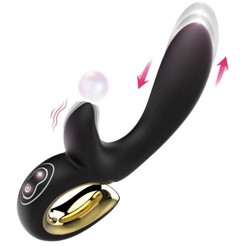 NALONE Lulu vibrador rabbit con empuje negro recargable