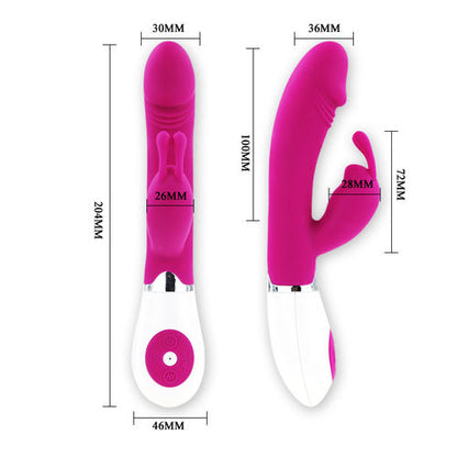 Pretty Love Flirtation Gene Vibrador Rabbit – Doble Estimulación Punto G y Clítoris, 30 Modos