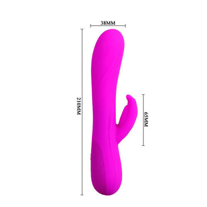 Pretty Love Barrette Vibrador Rabbit 30 Modos Doble Motor Silicona