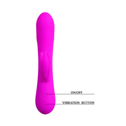 Pretty Love Barrette Vibrador Rabbit 30 Modos Doble Motor Silicona